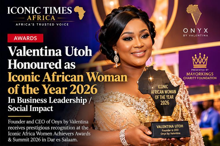 Valentina Utoh Honoured as Iconic African Woman of the Year in Business Leadership / Social Impact 2026